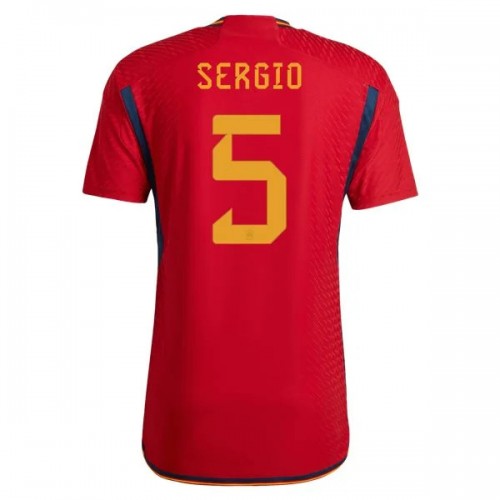 Spania VM 2022 Sergio Busquets 5 Hjemme Landslagsdrakt Kortermet